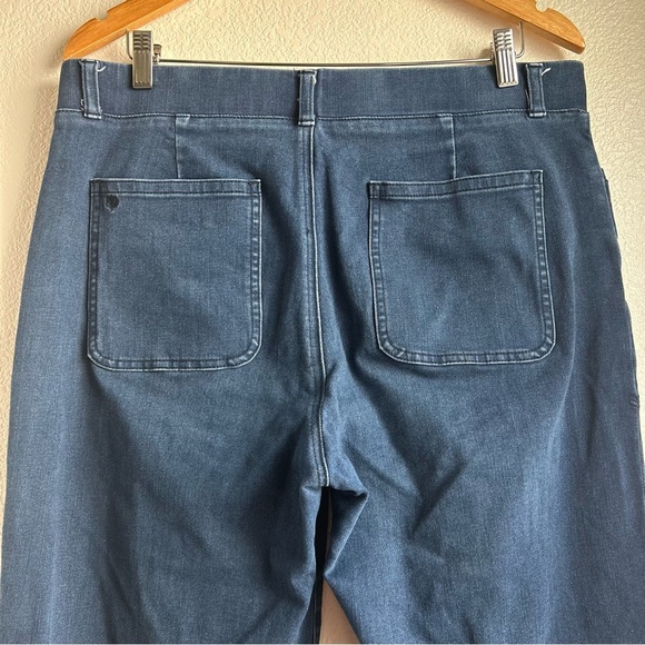 Betabrand | Pull-on Dark Blue Straight-Leg Pants - Picture 6 of 11